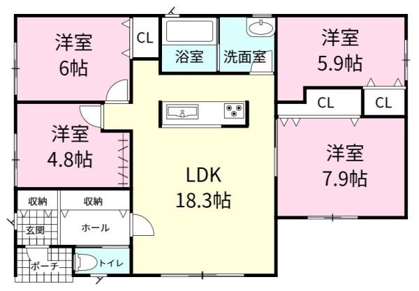 茨城県神栖市大野原３丁目　大野原三丁目Ｂ邸