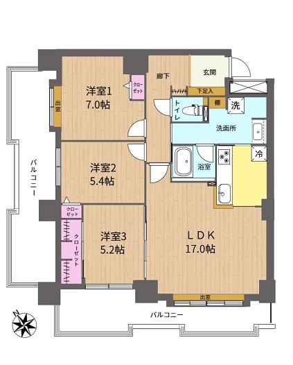 ヴェルビュ苗穂北３条通りイーストタワー