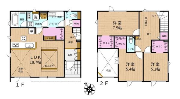 ブルーミングガーデン西区発寒６条１４丁目２期　新築戸建
