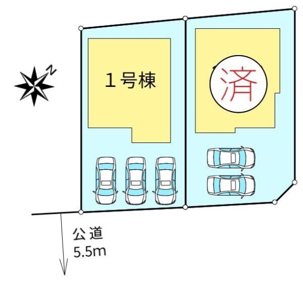 ブルーミングガーデン手稲区新発寒３条１丁目新築戸建　１号棟