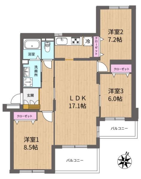 メゾンオーラ旭ヶ丘Ｂ棟