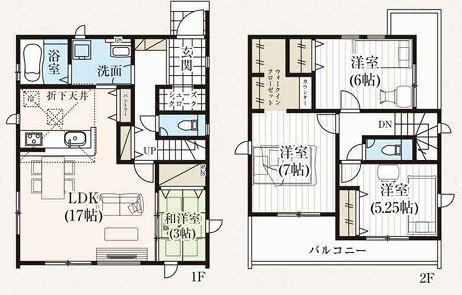 佐倉市野狐台町2期　新築戸建て　全5棟