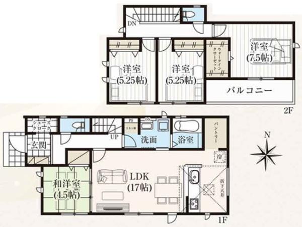 佐倉市野狐台町2期　新築戸建て　全5棟