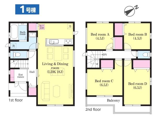 習志野市谷津2期　新築戸建て　1号棟