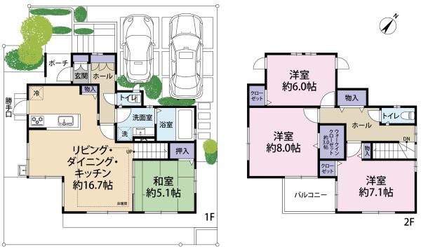 佐倉市西ユーカリが丘1丁目　戸建て