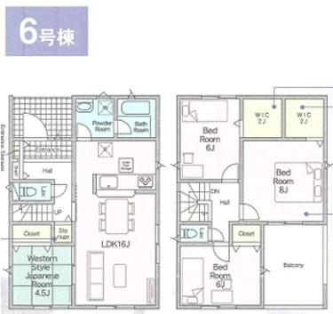 香取市野田第9　新築戸建て　6号棟～8号棟（2階）