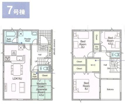 香取市野田第9　新築戸建て　6号棟～8号棟（2階）