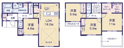 富里市日吉台5丁目2期　新築戸建て　1号棟