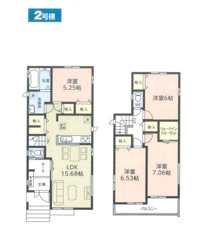 八千代市勝田台5丁目5　新築分譲住宅　全2棟