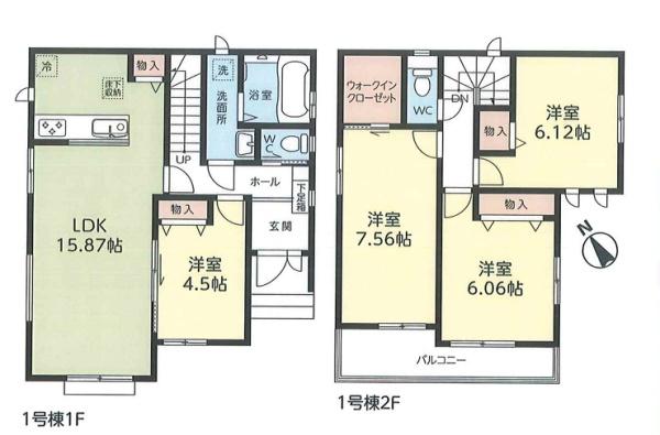 船橋市松が丘１丁目4期　1号棟2号棟
