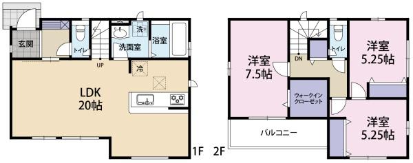 船橋市習志野台18期　新築戸建て　全2棟