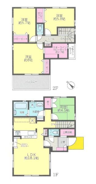 千葉市花見川区柏井2期　１号棟　中古戸建