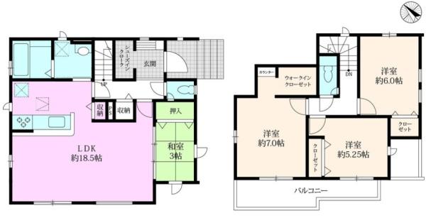 グラファーレ千葉市花見川区長作台11期　全1棟　新築戸建