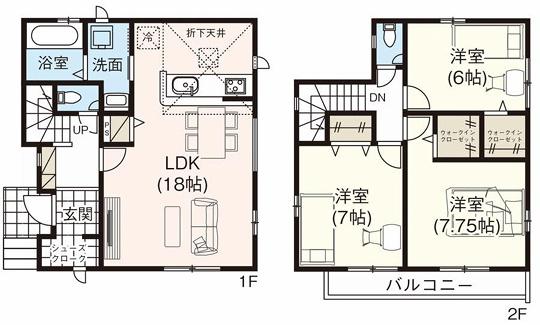 グラファーレ八千代市大和田25期　新築戸建て　2号棟