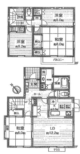 市原市五井西2丁目の中古一戸建て(間取り)