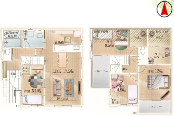 四街道市大日16期　新築戸建　1号棟
