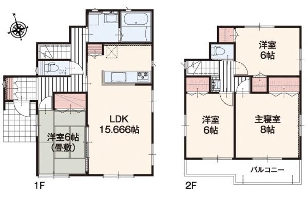 四街道市内黒田　新築戸建　全2棟