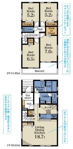 こてはし台2丁目第5　新築戸建　全2棟