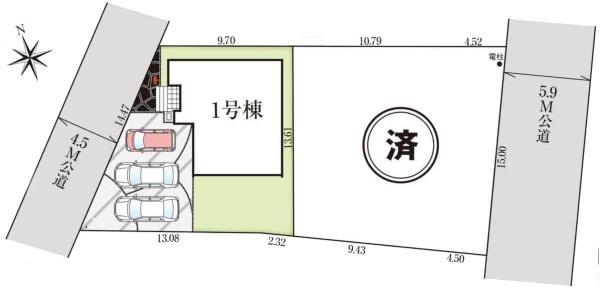 千葉市北大宮台3期　新築戸建　1号棟