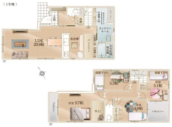 千葉市稲毛区天台6期　新築戸建　全1棟