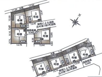 四街道市内黒田第8　新築戸建　全8棟