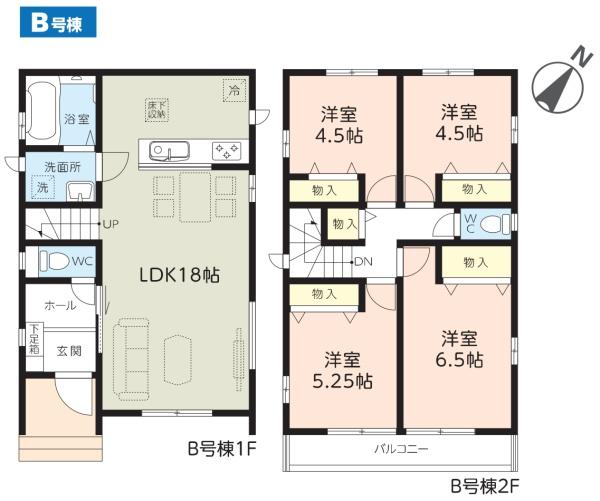 千葉市若葉区桜木北1丁目986番　新築戸建　全2棟