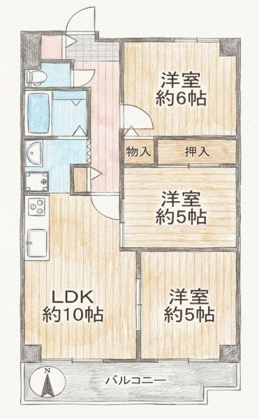 鶴見緑地レックスマンション308号