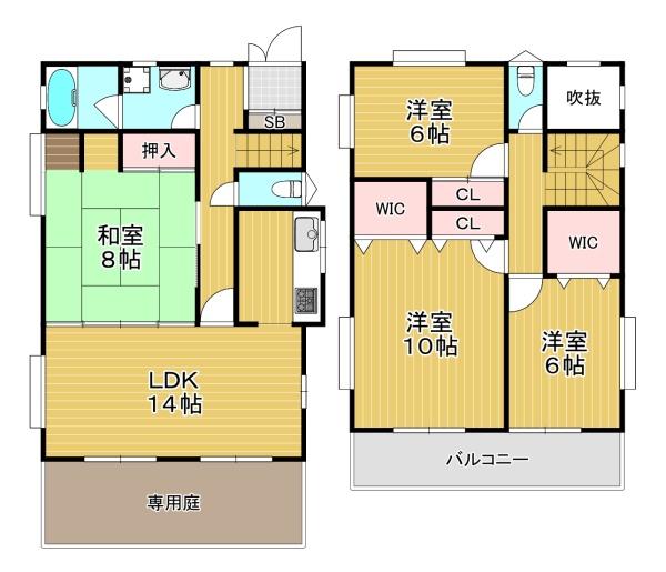 神戸市垂水区塩屋町5丁目の中古一戸建て(間取り)