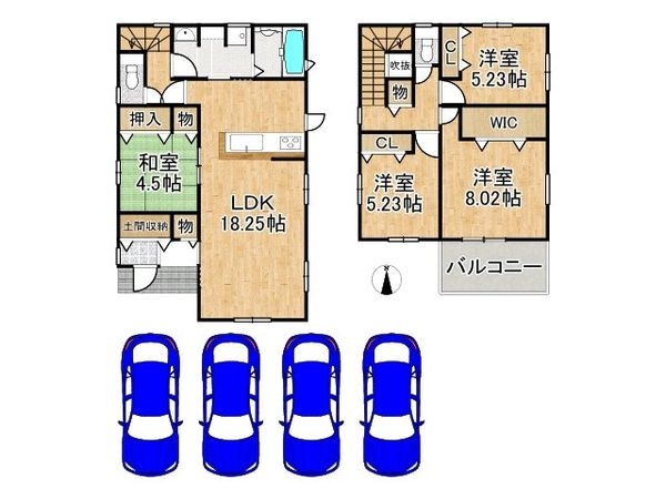 橿原市雲梯町　新築一戸建て　１号棟