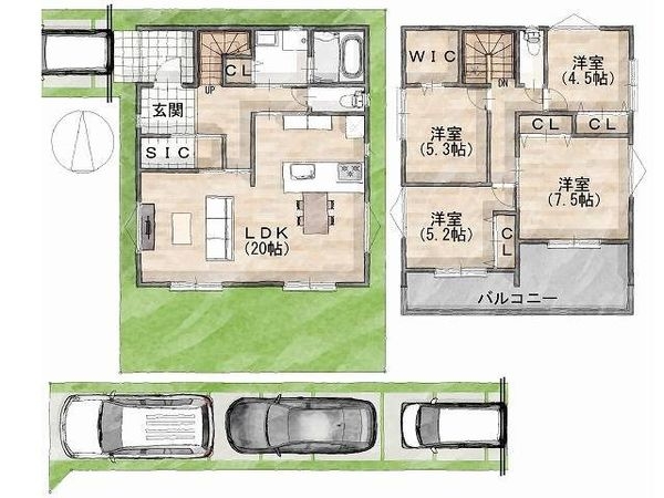 天理市勾田町　新築一戸建て　５号地