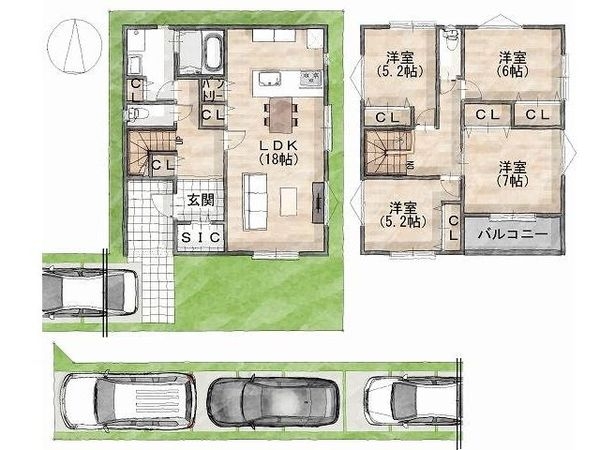 天理市勾田町　新築一戸建て　８号地