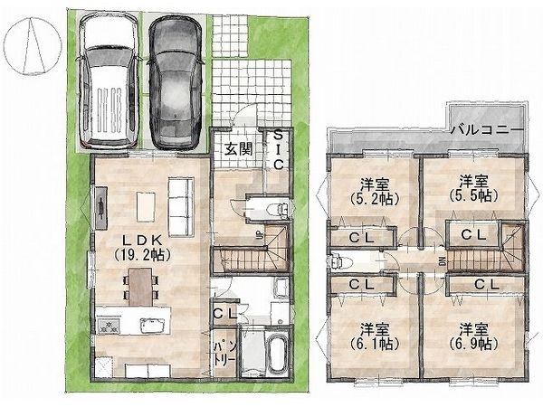 京田辺市草内五ノ坪　建築条件付き土地　3号地