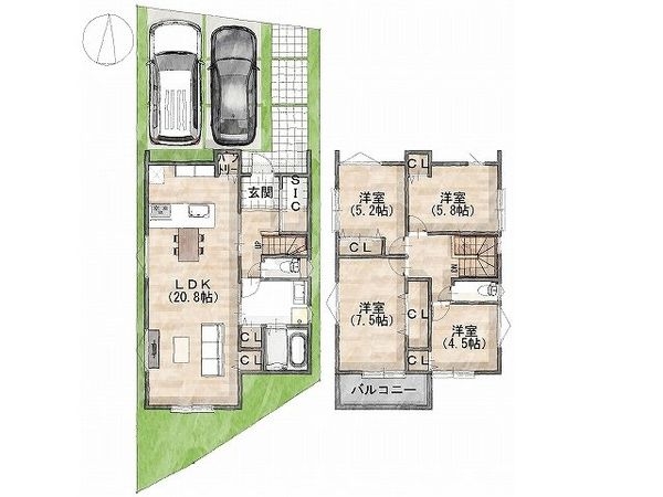 京田辺市大住大欠　建築条件付き土地　2号地
