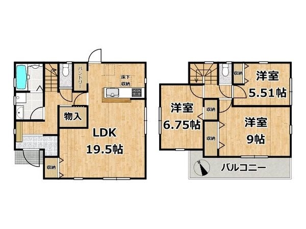 奈良市五条畑１丁目　新築一戸建て　３期　５号棟
