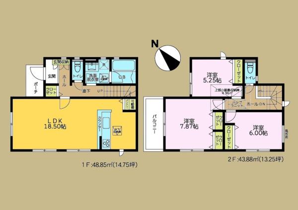 綾瀬市上土棚中２丁目の中古一戸建
