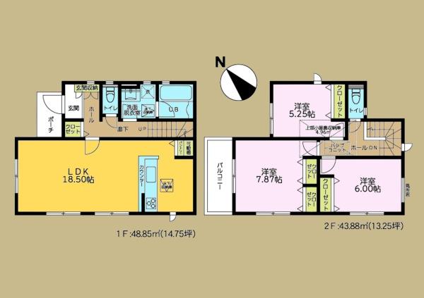 綾瀬市上土棚中２丁目の新築一戸建