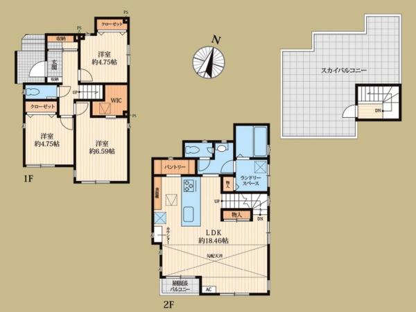 綾瀬市上土棚北３丁目の新築一戸建