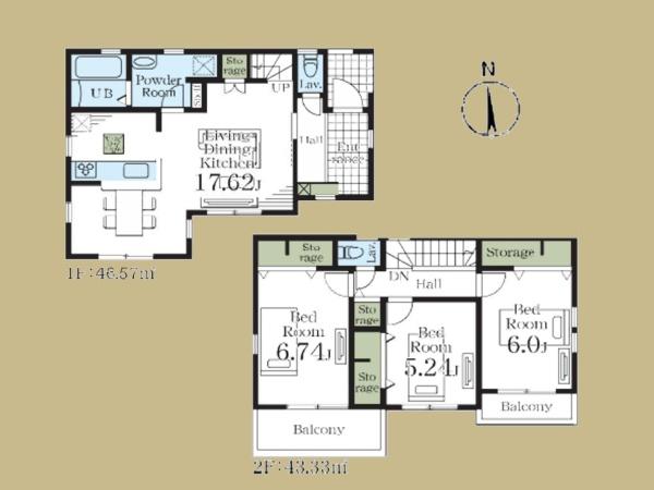 海老名市杉久保北４丁目の新築一戸建