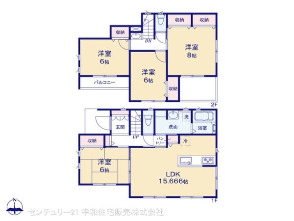 土浦市板谷4丁目の新築一戸建(間取り)