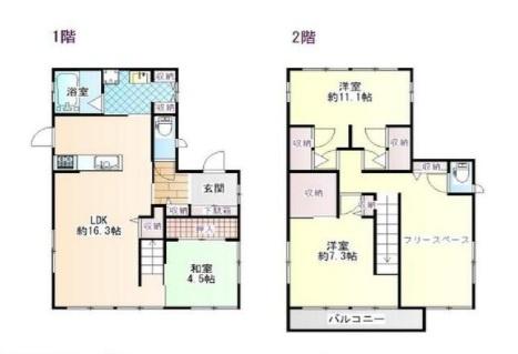 和歌山市栄谷の中古一戸建て(間取り)