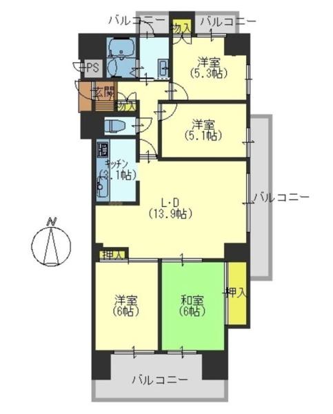 シャルマンフジ岩出五番館