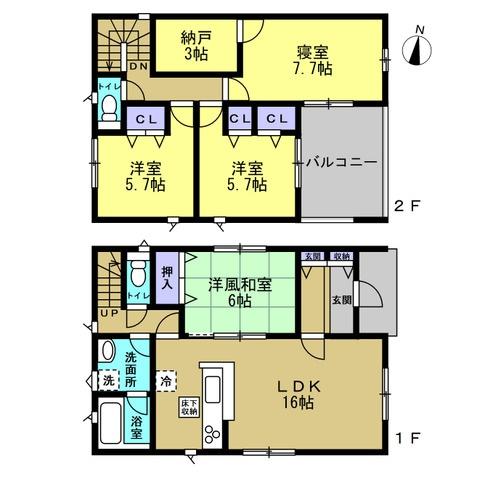岩出市新田広芝第3-2号棟　新築戸建