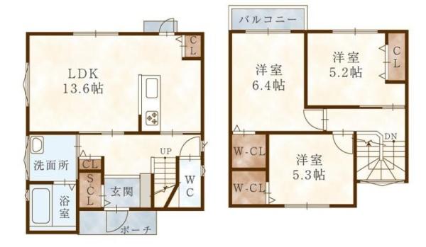 和歌山市西庄7-7-1～6C　新築戸建