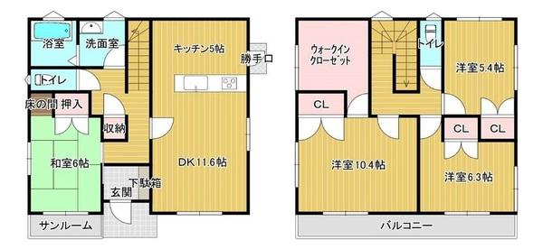 和歌山市六十谷の中古一戸建て