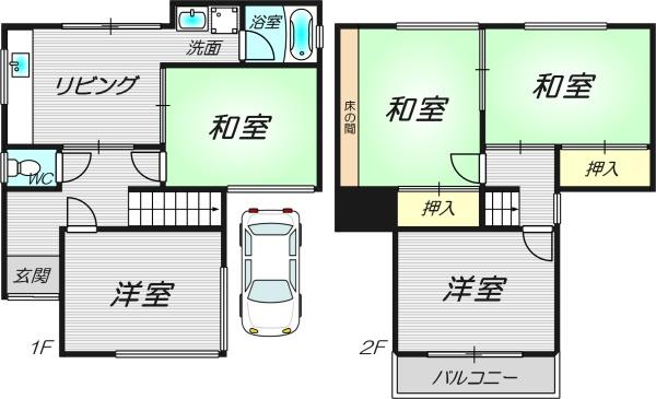 八幡市八幡舞台の中古一戸建