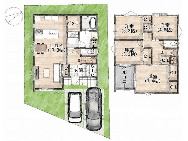 堺市西区上野芝町一丁　建築条件付き土地　全２区画　１号地