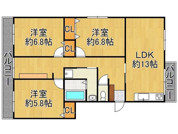 泉北原山台第二次団地参号棟　中古マンション