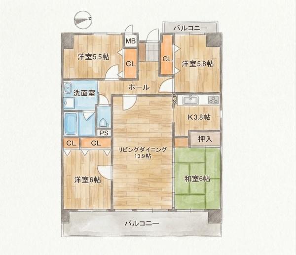 プリアデス木屋瀬　406号