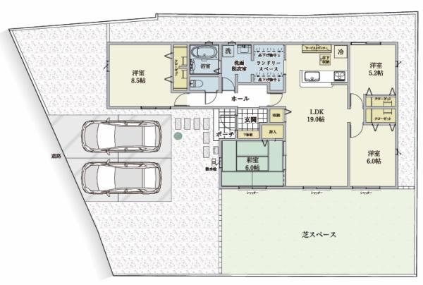 守山市赤野井町２４－１期１号棟　新築分譲住宅