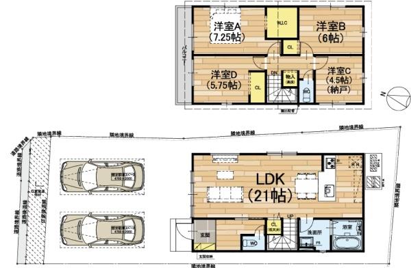 近江八幡市北之庄町１期１号地　新築分譲住宅